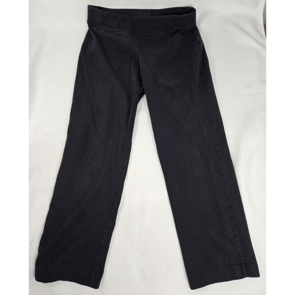 Lands End Starfish Straight high-rise Leg Yoga Pants S Black Cotton Blend Casual - Picture 1 of 10